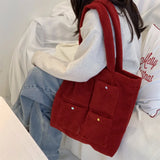 KYLETHOMASW  -  Streetwear Fluffy Y2k Aesthetic Women's Handbags Sweet Kawaii Pocket Shoulder Bags Fashion All Match Shopping Underarm Bag