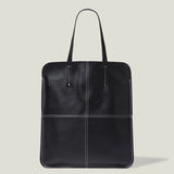 Kylethomasw New Large Capacity Microfiber Synthetic Leather Single Shoulder Stitching Simple Tote Korean Leisure Travel Women's Bag