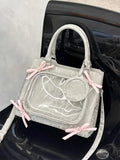 KYLETHOMASW  -  Transparent Ita Bolsos Mujer Original Sweet Bag Square Sac Femme Shoulder Crossbady Bags for Woman Multi-function Bow Bolso