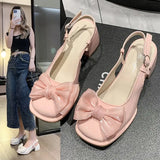 KYLETHOMASW  -  Women Black Pink Patent Leather Mary Janes Shoes Sweet Cool Style Buckle Strap Square Toe Comfortable Casual Daily Party Shoes