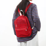 KYLETHOMASW  -  Small Mesh Backpack Bags Women Solid Color Back Packs Females Travel Simple Beach Student School Backpacks
