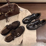 KYLETHOMASW  -  New Retro Womens Shoes Classic England Block Leather Shoes for Woman Luxury Handmade Casual Shoe Designer Shoes Zapatos De Mujer