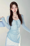 KYLETHOMASW  -  Summer 2PCS Sexy Spaghetti Strap Print Dress for Women Korean Fashion Slim Fit and Slimming Temperament Elegant Long Dress