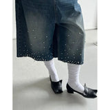 KYLETHOMASW  -  Women's Baggy Calf Length Cargo Jeans Harajuku Y2k Boyfriend Denim Trousers Japanese 2000s Oversize Jean Pants Vintage Clothes