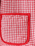 KYLETHOMASW  -  European and American style winter new round neck zipper retro red plaid warm cotton jacket