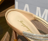 KYLETHOMASW  -  High Heel Sandals Women's Summer French Word with High-heeled Bag Head Sandals Womens New Rhinestone Pointed Stiletto High Heels