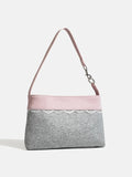 KYLETHOMASW  -  Korean Niche Design Lace Contrasting Lightweight Handbag Casual One Shoulder Underarm Bag for Women Spring Summer New