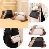 KYLETHOMASW  -  Women Zipper Satchel Bag Genuine Leather Handbag Purse Adjustable Strap Trendy Crossbody Purse Travel Sling Bag Commuting Bag