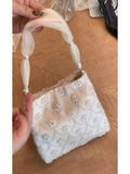 KYLETHOMASW  -  Beads Spliced Bag Shoulder Crossbady Bags Small Square Bolsos mujer Advanced Sense Bolsa Beautiful Bolsas Exquisite Sac Femme