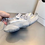 KYLETHOMASW  -  Women's Breathable Mesh Hollow Out Thick Bottom Casual Sports Shoes Thin Mary Jane Shoes Magic Tape Leisure Sports Shoes