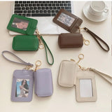 KYLETHOMASW  -  Retro Korean Style Women Short Wallet Purse Short Clutch Card Bag Zipper Multi-function Coin Pouch Card Storage Bag