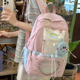 KYLETHOMASW  -  Sweet Love Heart Mochilas Mujer Simple Lightweighte Mochila Student Bag Korean Style Backpack Large Capacitybags for Woman