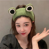 Kylethomasw Fashion Cartoon Big Eyes Frog Hair Band Wash HairBand Korean Version Headwear Hair Accessories For Women