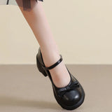 KYLETHOMASW  -  New Style Women Pumps Mary Janes Shoes Fashion Elegant Chunky Platform High Heels Women Shoes Bow Ankle Buckle Party Shoes