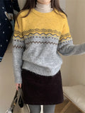 KYLETHOMASW  -  Warm Vintage Sweaters Women Loose Chic Casual 2025 New Office Lady Soft Elegant Daily OL Winter Knitted Pullovers