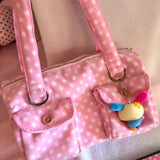 KYLETHOMASW  -  Women Purse and Handbags Sweet Y2k Aesthetic Dots Bag Casual Korean Streetwear Trendy Shoulder Underarm Bags All Match Fashion