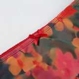 KYLETHOMASW  -  High Waisted Floral Print Skirt for Women's Summer Spicy Girl Irregular Mesh Split Long Skirt Fashion Female Clothes