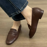 KYLETHOMASW  -  British Style Spring Summer Casual Women's Lightweight Flat Shoes 2025 Fashion Office  Ladies Retro Leather Loafers Women Flats