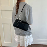KYLETHOMASW  -  Women's Small PU Leather Shoulder Bag New Trend Solid Color Underarm Tote Bag Female Fashion Sweet Casual Dating Handbags