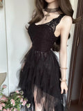 KYLETHOMASW  -  Spring French Vintage Elegant Dress Women Lace Hoolow Out Design Retro Party Dress Female Chic Casual Korean Pupolar Clothes