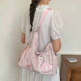 KYLETHOMASW  -  Pearl Transparent Rabbit Tote Bag Shoulder Bags Preppy Style Bolsas Feminina Multi-function Bolsa Bolsos mujer Sac Femme