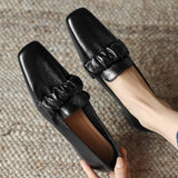 KYLETHOMASW  -   Women's sheepskin slip-on flats elegant ladies high quality soft comfortable daily slim ballet flats shoes for woman 2024 autumn