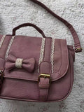 KYLETHOMASW  -  Korean College Style JK Uniform Bag Sweet Bow Lace Decoration Shoulder Crossbody Retro Mailman Bags