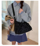 KYLETHOMASW  -  Korean Girl Heart Bow Printing Bag Female 2026 Sweet Fashion Luxury Design Crossbody Bagss Women Y2k Aesthetic Shoulder Handbags