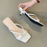 KYLETHOMASW  -  Sweet Narrow Strap Low Heeled Women Slippers Fashion Bowknot Backless Brand Sandals 2025 Elegant Party Designer Beach Shoe Pumps