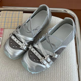 KYLETHOMASW  -  Casual New Women Flat Shoes 2025 Fashion Comfortable Outside Women Shoes Round Toe High Quality Lightweight Single Shoes