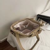 KYLETHOMASW  -  Lightweight Commuting Tote Bag Bow Versatile Shoulder Bags for College Students