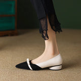 Kylethomasw 33-47 Bow Flat Shoes Pointed Color Matching Large Size Women's Shoes Flat Shoes Women