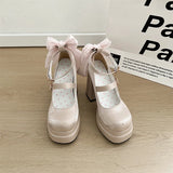 KYLETHOMASW  -  Night Club Platform Women Lolita Pumps Fashion Butterfly-knot High Heel Shoes New Spring Autumn Ladies Stripper Party Shoes