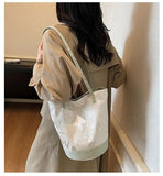 KYLETHOMASW  -  Tote Bag for Women New Style Fashionable and Versatile College Student Commuting One Shoulder Class Bucket Bags