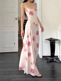 KYLETHOMASW  -  Blue Print Dress Women New Summer Sexy Strap Sleeveless Dresses Streetwear Casual Slim Fashion Club Party Female Elegant Dresses