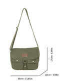 KYLETHOMASW  -  Multi-Pocket Canvas Shoulder Bag For Women, Retro Literary Style Cloth Bag, Trendy Unisex Simple Style Bag, School Crossbody Bag