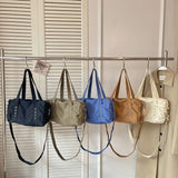 KYLETHOMASW  -  Women Canvas Washed Boston Tote Bag Solid Color Daily Commute Shoulder Crossbody Bags New Trend Fashion Handbags and Purses