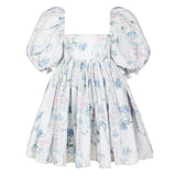 KYLETHOMASW  -  Elegant Lady Birthday Party Mini Dresses Y2K Kawaii Puff Sleeve Square Collar A-lin Dress for Women Wedding Evening Prom Clothes