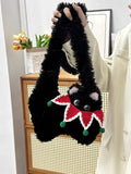 KYLETHOMASW  -  Cute Furry Cat Bags for Woman Shoulder Underarm Bag 2025 New Crossbady Bolso Trendy Fashionable Sac Femme Bolsos De Mujer