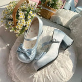 KYLETHOMASW  -  Original Lolita Style Leather Shoes for Women Spring and Autumn Mary Janes Round Head Sweet Cute Elegant Casual Lady Pupms