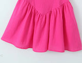 KYLETHOMASW  -  Sexy Rose Pink Bra Corset style Spaghetti Strap Mini Dress Women Backless Party Skater Low Waist Short Sling Robe Vestido