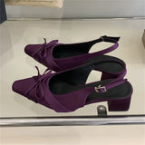 KYLETHOMASW  -  New Summer Butterfly-kont Buckle Strap Pumps Women Square Low Heels Shoes Spring Fashion Sandalias De Mujer