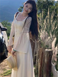 KYLETHOMASW  -  Elegant Princess Party Dresses for Women High Waist A-line Autumn Spring French Vintage Prom Robe One Piece Vestidos Mujer New