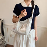 KYLETHOMASW  -  Pearl Transparent Rabbit Tote Bag Shoulder Bags Preppy Style Bolsas Feminina Multi-function Bolsa Bolsos mujer Sac Femme