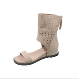 KYLETHOMASW  -  Spring Autumn Open Toe Internal Elevation Women Sandals Boots Ladies Casual Hollow Out Ankle Booties