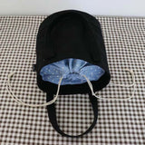KYLETHOMASW  -  3D Large Capacity Thermal Insulation Bag Canvas Thickened Drawstring Lunch Handbag Japanese Style Polyester Picnic Box Pouch Men
