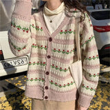 KYLETHOMASW  -  Autumn and Winter Loose Lazy Wind Knitted Cardigan Jacket New Versatile Retro Thin Sweater Women