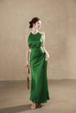 KYLETHOMASW  -  Luxury Solid Womens Long Dresses Sexy Elegant Ruffles Blue Chic Evening Dress Slim Fit Whit Canisole Green Mermaid Vestidos
