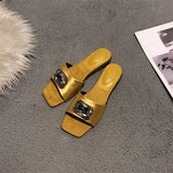 KYLETHOMASW  -  Low Shoes PU Hoof Heels Rome Fabric Rubber Shoes Low Hoof Heels PU Rubber Rome