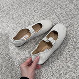 KYLETHOMASW  -  Red Fashion Pleated Women Flat With Shoes Round Toe Casual Female Shallow Footwear Slip On Ladies Mary Janes Flat Shoes New